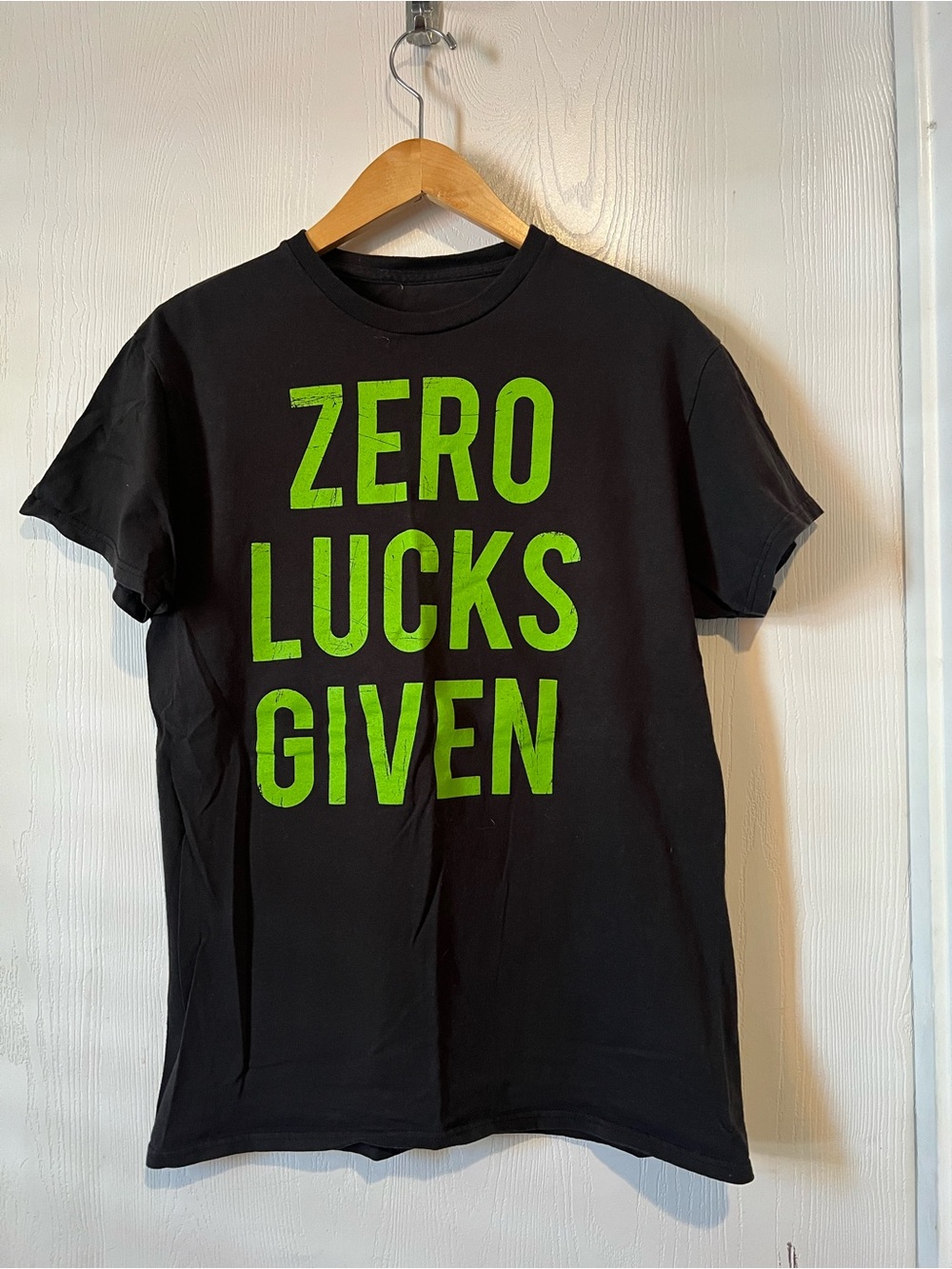Zero Lucks Given Holiday St Patricks Day Gift Unisex T-Shirt men Sz small